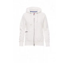 Felpe Full Zip Con Cappuccio Garzata 300Gr Dallas+Lady S Bianco