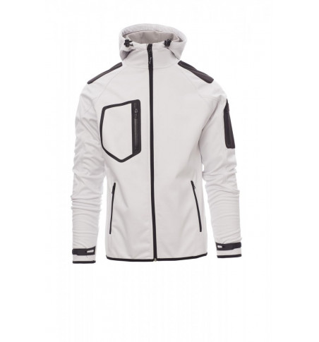 Soft-Shell No Imbottito Con Cappuccio Soft-Shell 280Gr 8000Mm/4000Mvp Extreme S Bianco/Nero