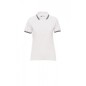 SKIPPER LADY Polo donna manica corta a cinque bottoni bianchi, collo e bordo manica con fine profilo a contrasto Payper