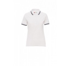 SKIPPER LADY Polo donna manica corta a cinque bottoni bianchi, collo e bordo manica con fine profilo a contrasto Payper