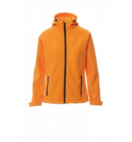 Soft-Shell No Imbottito Con Cappuccio Soft Shell Mechanical Stretch 320 Gr Gale Lady S Arancione