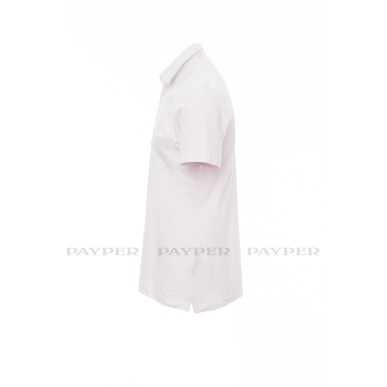 Prestige - Polo manica corta tempo libero e lavoro a quattro bottoni in tinta  e con colletto modello camicia, taschino frontale