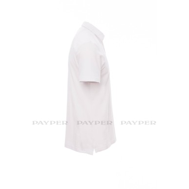 Prestige - Polo manica corta tempo libero e lavoro a quattro bottoni in tinta  e con colletto modello camicia, taschino frontale