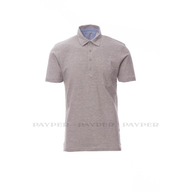 Prestige - Polo manica corta tempo libero e lavoro a quattro bottoni in tinta  e con colletto modello camicia, taschino frontale