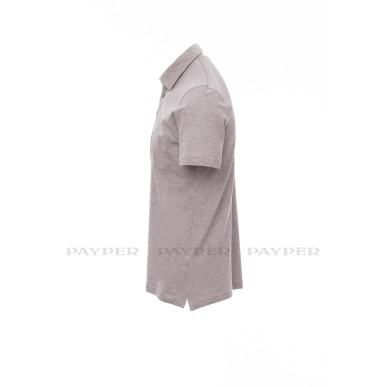 Prestige - Polo manica corta tempo libero e lavoro a quattro bottoni in tinta  e con colletto modello camicia, taschino frontale