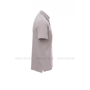 Prestige - Polo manica corta tempo libero e lavoro a quattro bottoni in tinta  e con colletto modello camicia, taschino frontale