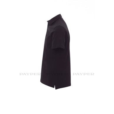 Prestige - Polo manica corta tempo libero e lavoro a quattro bottoni in tinta  e con colletto modello camicia, taschino frontale