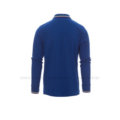 Aviazione - Polo payper unisex a manica lunga a 3 bottoni in tinta - DEVASTORE