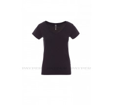 Fencer - T-shirt manica corta sfiancata da donna con collo a V ampio - DEVASTORE