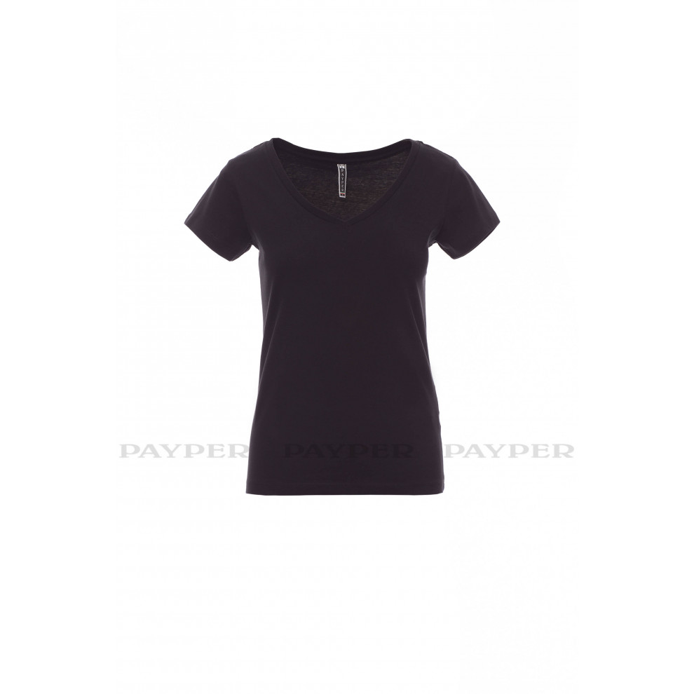 Fencer - T-shirt manica corta sfiancata da donna con collo a V ampio - DEVASTORE