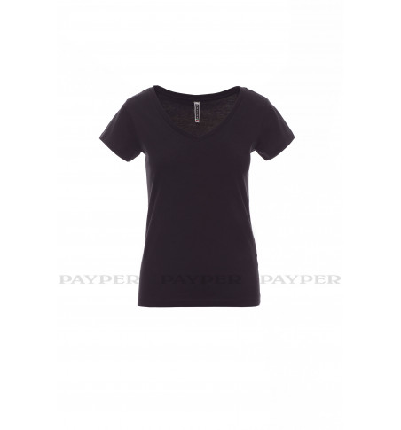 Fencer - T-shirt manica corta sfiancata da donna con collo a V ampio - DEVASTORE