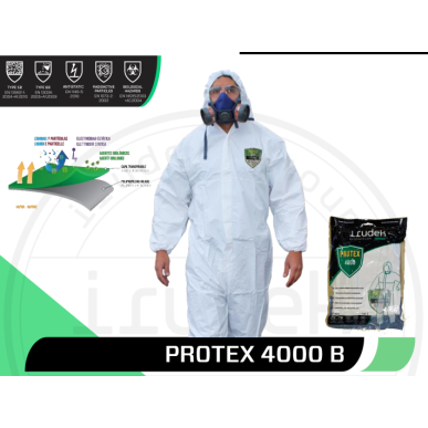 Tuta monouso con cappuccio Cat III tipo 5/B 6/B per bonifica amianto e spazi confinati