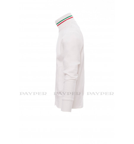 NAZIONALE Felpa da uomo calda con zip intera e bordino tricolore - Payper