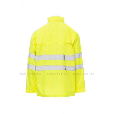 Hurricane-Jacket - Giacca payper antipioggia in alta visibilità con bande 3M - DEVASTORE