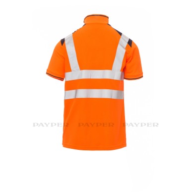 Payper Guard+ - Polo bicolore da uomo a manica corta in alta visibilità con bande riflettenti - DEVASTORE