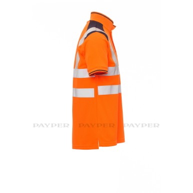 Payper Guard+ - Polo bicolore da uomo a manica corta in alta visibilità con bande riflettenti - DEVASTORE