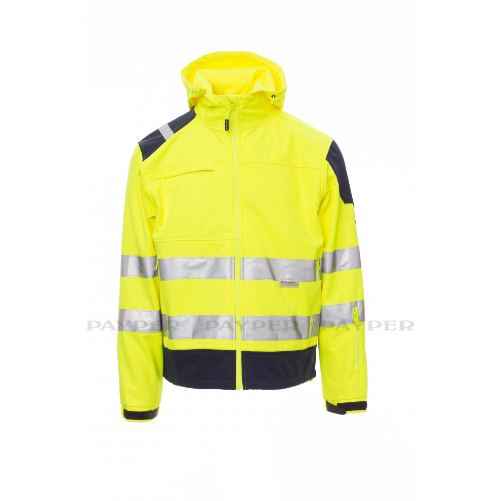 SHINE 2.0 giacca con cappuccio soft-shell alta visibilità Payper SHINE 2.0 giacca con cappuccio soft-shell alta visibilità Payper