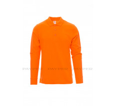 Verona - Polo da uomo a manica lunga con 3 bottoni in tinta effetto perlato - DEVASTORE