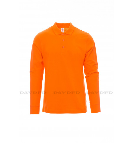 Verona - Polo da uomo a manica lunga con 3 bottoni in tinta effetto perlato - DEVASTORE