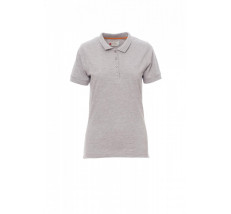 Venice Lady Melange - Polo sfiancata da donna a manica corta con 4 bottoni in tinta effetto perlato - DEVASTORE