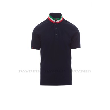 Nation - Polo Payper da uomo manica corta a tre bottoni