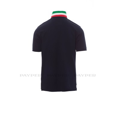 Nation - Polo Payper da uomo manica corta a tre bottoni