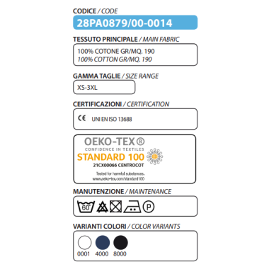 Josh pantaloni cuoco 100% cotone - SIGGI 28PA0879/00-0014