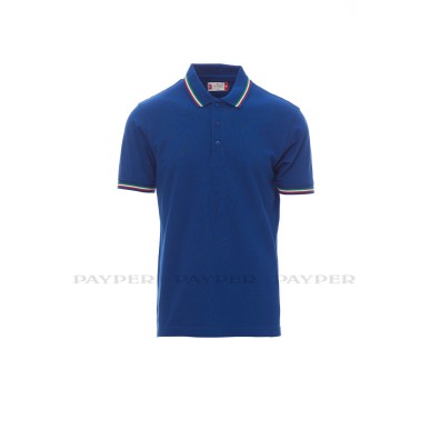 Italia - Polo unisex a manica corta a 3 bottoni in tinta - DEVASTORE