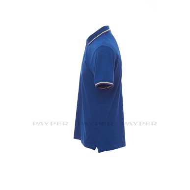Italia - Polo unisex a manica corta a 3 bottoni in tinta - DEVASTORE