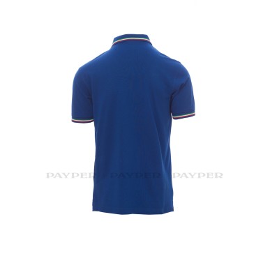 Italia - Polo unisex a manica corta a 3 bottoni in tinta - DEVASTORE