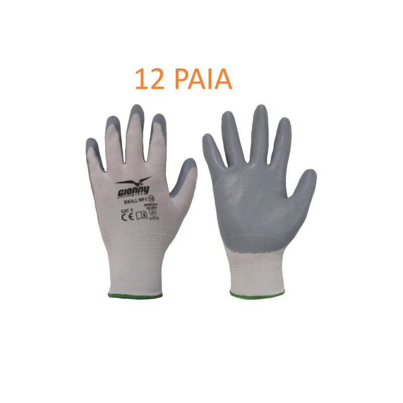 Skill NF1 guanti spalmati con schiuma di nitrile