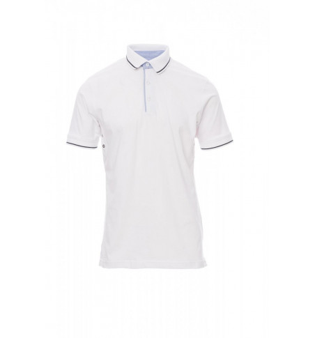 Polo Manica Corta Jersey 175Gr Cambridge S Bianco/Blu Navy
