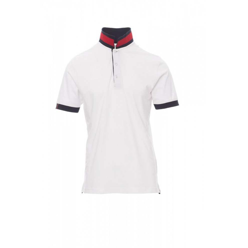 Polo Manica Corta Jersey 175Gr Memphis S Bianco/Rosso-Blu