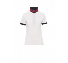 Polo Manica Corta Jersey 175Gr Memphis Lady S Bianco/Rosso-Blu