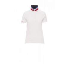 Polo Manica Corta Piquet 210Gr Nation Lady S Bianco/Francia