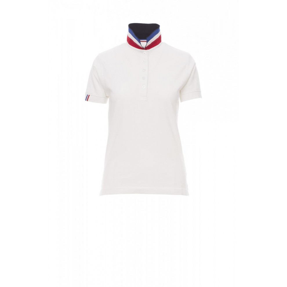 Polo Manica Corta Piquet 210Gr Nation Lady S Bianco/Francia