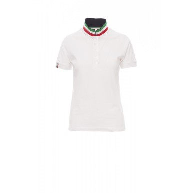 Polo Manica Corta Piquet 210Gr Nation Lady S Bianco/Italia