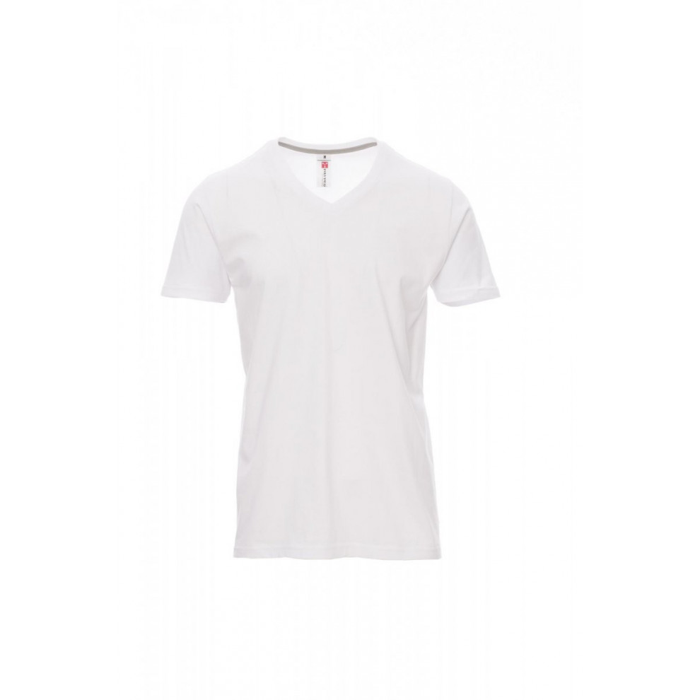 T-Shirt Manica Corta Jersey 150Gr V-Neck Xs Bianco