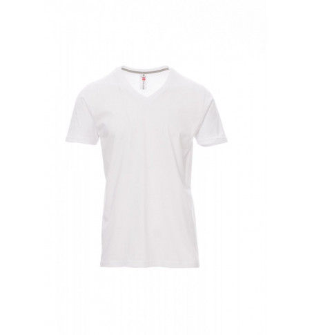 T-Shirt Manica Corta Jersey 150Gr V-Neck Xs Bianco