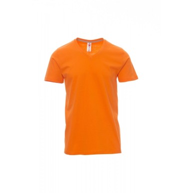 T-Shirt Manica Corta Jersey 150Gr V-Neck S Arancione