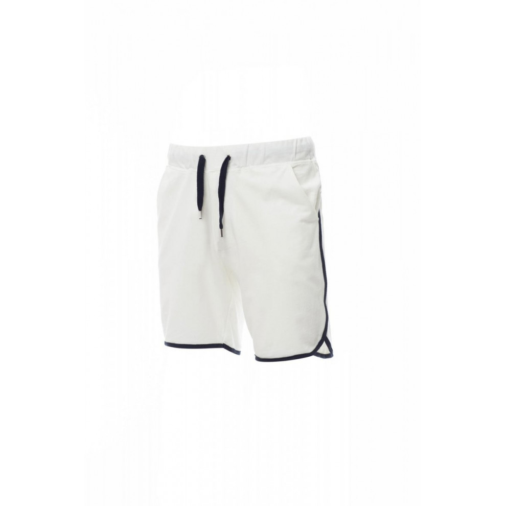Bermuda Sportivo Felpa French Terry 200Gr Combat S Bianco/Blu Navy